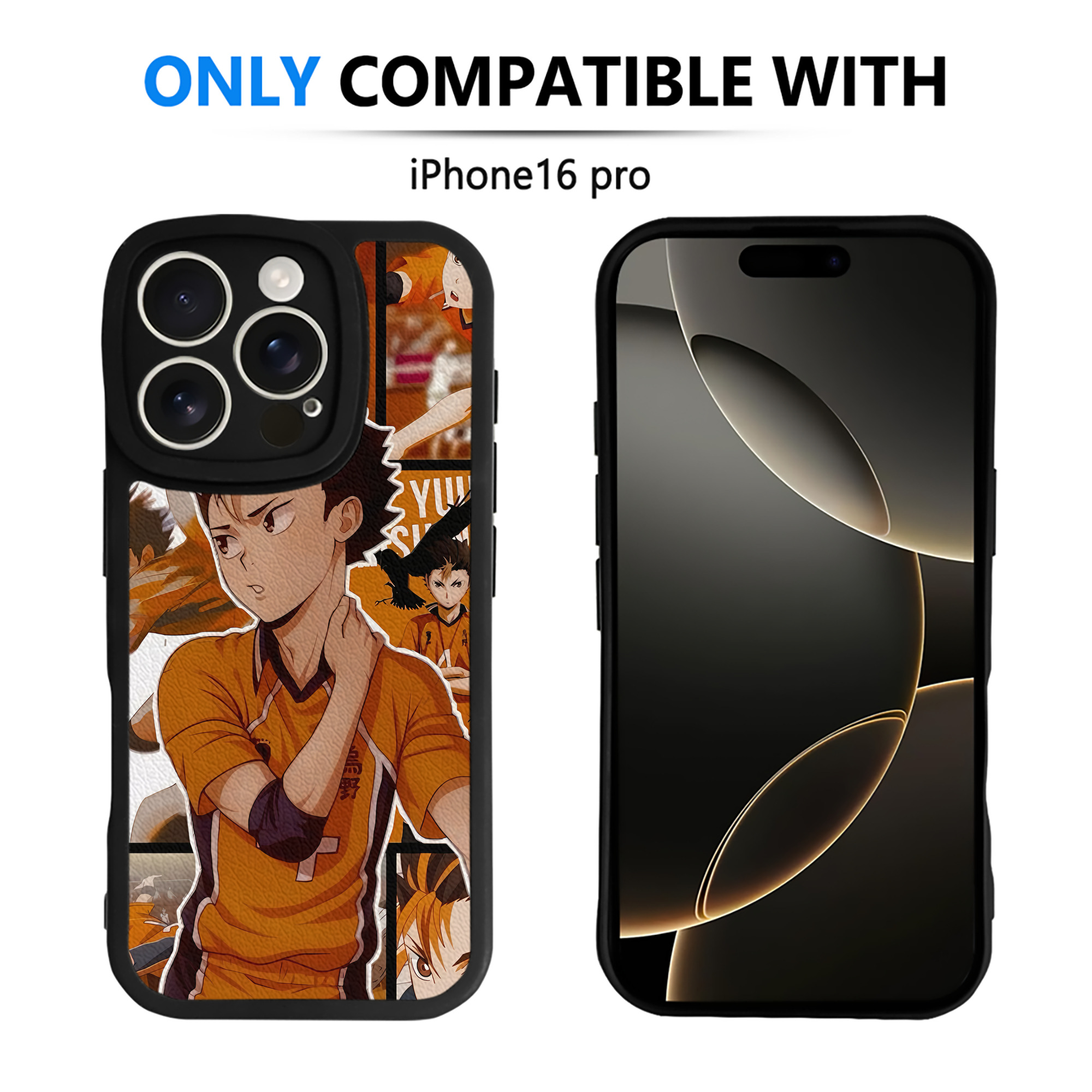 （画像用） ハイキュー!! Haikyu!! 【iPhone 16シリーズ対応】シリコンスマホケース（レザー調） 材質：シリコン